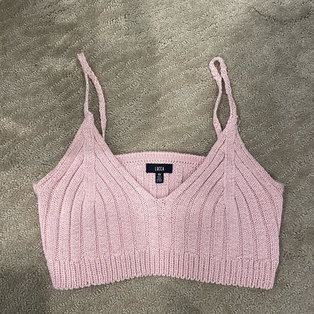 Lucca pink crop top